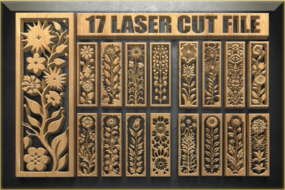 Floral Border Panels: Graphics for Crafts & Brands