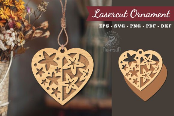 Flowers Heart Laser Cut Ornament 7 Review