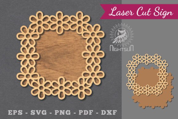 Flowers Laser Cut Sign 2 for Signs and Cutting