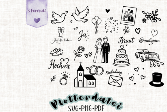 Hochzeit Bundle Deutsch Graphics