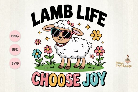 Lamb Life Choose Joy Graphics for Local Branding