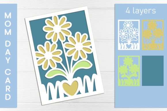 Mothers Day Layered Card for Laser Cutting