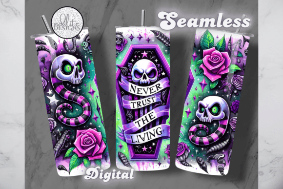 Never Trust the Living: Gothic Graphics for Tumbler Wraps
