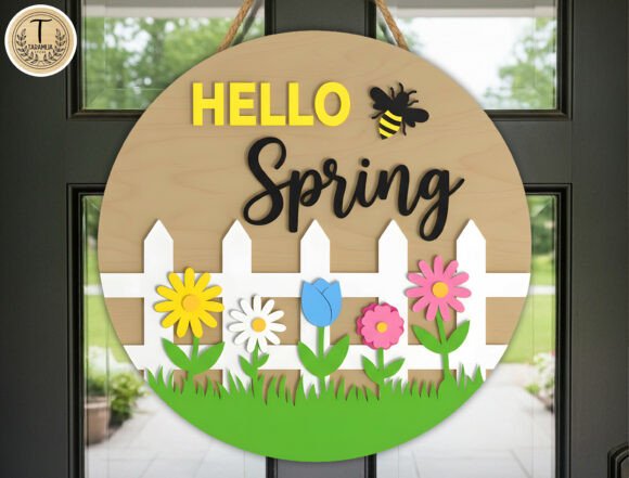 Review: Hello Spring Garden Door Hanger SVG for Embroidery