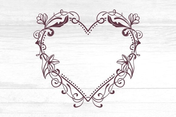 Spring Flowers Heart SVG: Graphics for Editorial Design