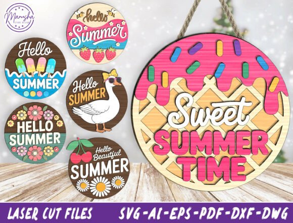 Summer Laser Cutting: Hello Summer Round Sign SVG Review